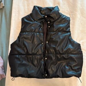 No Boundaries Black Quilted Puffer Vest